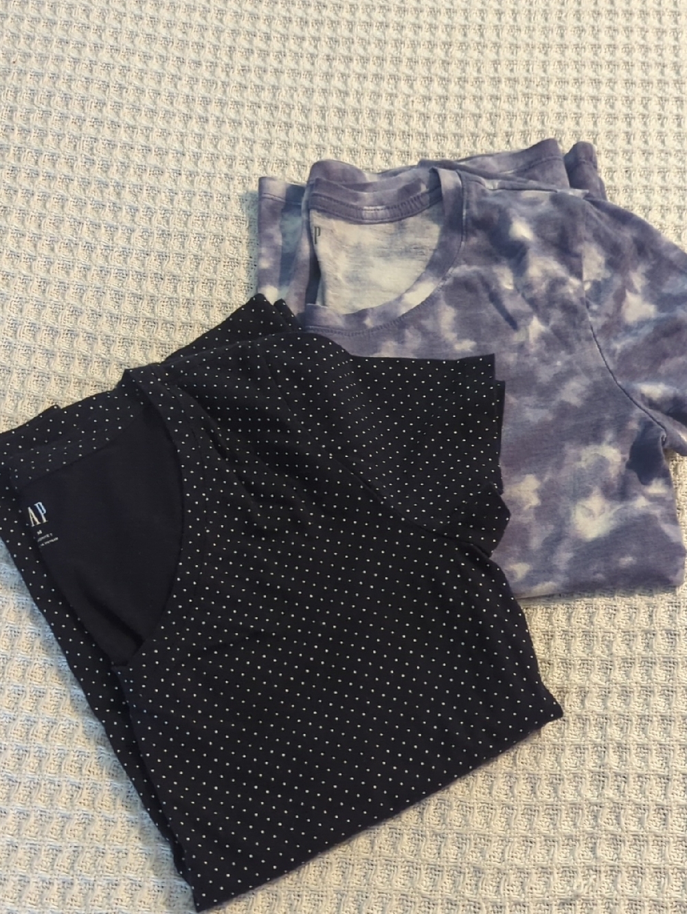 GAP Navy Polka Dot Tee & Purple Tie-Dye Tee - Two Top Set